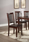 Dining Room Furniture Espresso Color 6pc Set Dining Table 4x Side Chairs and A Bench Solid wood Rubberwood and veneers - Supfirm