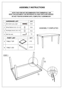 Dining Room Furniture Gray Color 6pc Set Dining Table 4x Side Chairs and A Bench Solid wood Rubberwood and veneers - Supfirm