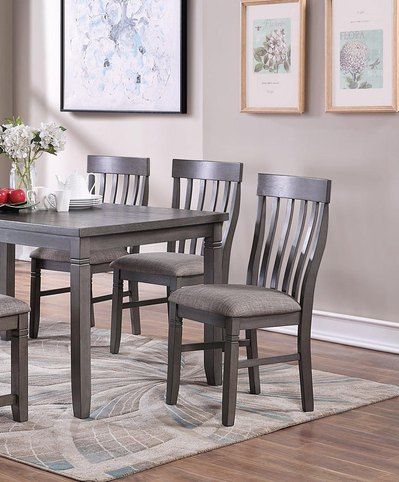 Dining Room Furniture Simple 6pc Set Dining Table 4x Side Chairs and A Bench Solid wood and veneers - Supfirm