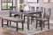 Dining Room Furniture Simple 6pc Set Dining Table 4x Side Chairs and A Bench Solid wood and veneers - Supfirm