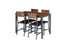 Dining Set for 5 Kitchen Table with 4 Upholstered Chairs, Rustic Brown, 47.2'' L x 27.6'' W x 29.7'' H. - Supfirm