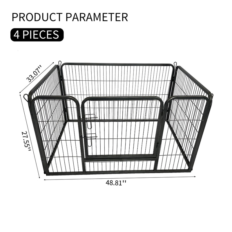 Dog Playpen Designed for Camping, Yard , 28" Height for Medium/Small Dogs, 4Panels - Supfirm