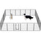 Dog Playpen Foldable 24 Panels Dog Pen 40" Height Pet Enclosure Dog Fence Outdoor with Lockable Door for Large/Medium/Small Dogs,Puppy Playpen,RV,Camping Pet Fence - Supfirm