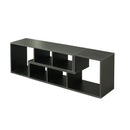 Double L-Shaped TV Stand,Display Shelf ,Bookcase for Home Furniture,Black - Supfirm