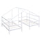 Double Twin Size Triangular House Beds with Built-in Table,White(Old SKU:WF286895AAK) - Supfirm