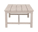 Durable Aluminum Coffee Table - Solid Construction, Weather-Resistant Surface - Whitewashed Birch Look, Dual Stretchers - Supfirm