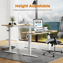 Electric Height Adjustable Standing Desk,Sit to Stand Ergonomic Computer Desk,Yellow,40'' x 24" - Supfirm