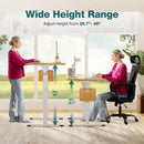 Electric Height Adjustable Standing Desk,Sit to Stand Ergonomic Computer Desk,Yellow,63'' x 24" - Supfirm