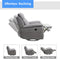 Electric Power Swivel Glider Rocker Recliner Chair with USB Charge Port - Light Grey - Supfirm