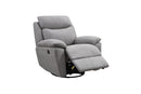 Electric Power Swivel Glider Rocker Recliner Chair with USB Charge Port - Light Grey - Supfirm