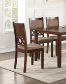 Espresso Color Dining Room Furniture Unique Modern 6pc Set Dining Table 4x Side Chairs and A Bench Solid wood Rubberwood and veneers - Supfirm