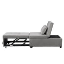 Folding Ottoman Sofa Bed Gray - Supfirm