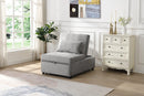 Folding Ottoman Sofa Bed Gray - Supfirm