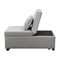 Folding Ottoman Sofa Bed Gray - Supfirm