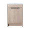 Freestanding Bathroom Vanity with White Ceramic Sink & 2 Soft-Close Cabinet Doors ((KD-PACKING),BVB02424PLO-G-BL9060B),W1286S00015 - Supfirm