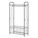 Freestanding Garment Rack, Open-Style Wardrobe, Hanging Rail with Metal Basket, and Heavy-Duty Metal Clothes Rack,Bathroom Storage Shelves - Supfirm