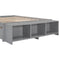 Full Size Bed with Storage Case, 2 Storage drawers, Lengthwise Support Slat,Grey - Supfirm