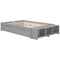 Full Size Bed with Storage Case, 2 Storage drawers, Lengthwise Support Slat,Grey - Supfirm