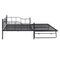 Full Size Metal Daybed with Twin Size Adjustable Trundle, Portable Folding Trundle, Black(OLD SKU:MF293736AAB) - Supfirm