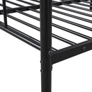 Full Size Metal Daybed with Twin Size Adjustable Trundle, Portable Folding Trundle, Black(OLD SKU:MF293736AAB) - Supfirm