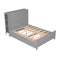 Full Size Platform Bed with Drawers and Storage Shelves, Gray - Supfirm