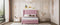 Full Size Storage Bed Velvet Upholstered Platform Bed with a Big Drawer - Pink - Supfirm