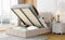 Full size Upholstered Platform bed with a Hydraulic Storage System - Beige - Supfirm