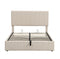 Full size Upholstered Platform bed with a Hydraulic Storage System - Beige - Supfirm