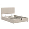 Full size Upholstered Platform bed with a Hydraulic Storage System - Beige - Supfirm