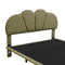 Full Size Upholstery LED Floating Bed with PU Leather Headboard and Support Legs,Green - Supfirm