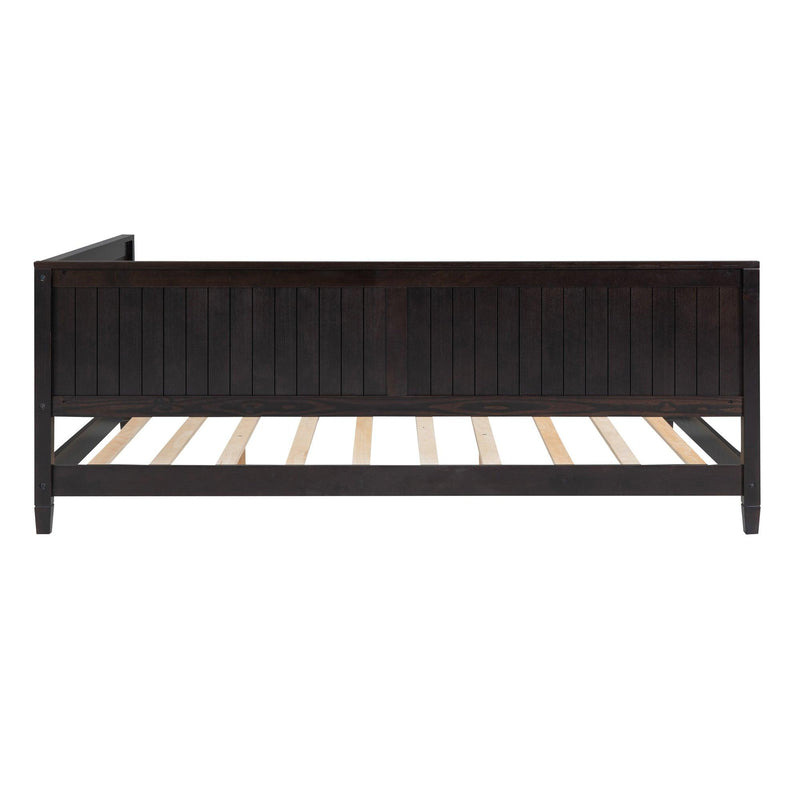 Full Size Wood Daybed/Sofa Bed, Espresso - Supfirm