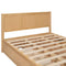 Full Size Wood Platform Bed with Underneath Storage and 2 Drawers, Wood Color - Supfirm