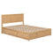 Full Size Wood Platform Bed with Underneath Storage and 2 Drawers, Wood Color - Supfirm