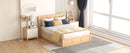 Full Size Wood Platform Bed with Underneath Storage and 2 Drawers, Wood Color - Supfirm