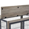 Furniture Dog Cage Crate with Double Doors on Casters. Grey, 31.50'' W x 22.05'' D x 24.8'' H. - Supfirm