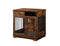 Furniture Dog crate, indoor pet crate end tables, decorative wooden kennels with removable trays. Rustic Brown, 32.3'' W x 22.8'' D x 33.5'' H. - Supfirm