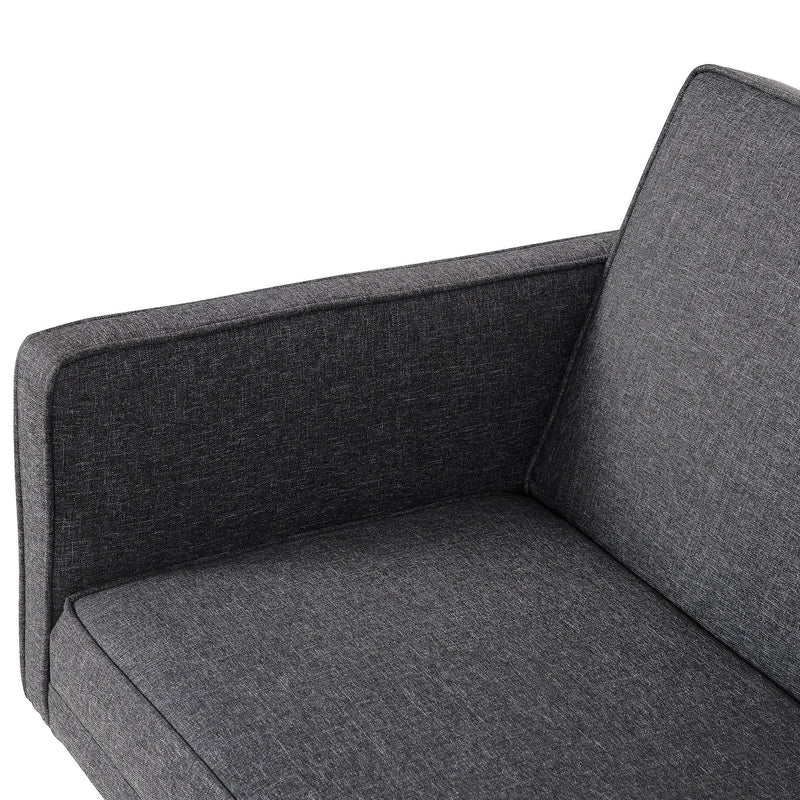 Futon Sofa Bed Convertible Sectional Sleeper Couch, Loveseat Bed with Tapered Legs for Living Room, Study, Dorm, Office - Supfirm