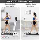 FYC 2 in 1 Under Desk Treadmill - 3.5 HP Folding Treadmill for Home, Installation-Free Foldable Treadmill Compact Electric Running Machine, Remote Control & LED Display Walking Running Jogging - Supfirm