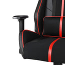 Gaming Chair Racing Office Ergonomic Computer PC Adjustable Swivel Chair with Fully Reclining Back in Red LeatherSoft - Supfirm