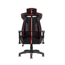 Gaming Chair Racing Office Ergonomic Computer PC Adjustable Swivel Chair with Fully Reclining Back in Red LeatherSoft - Supfirm