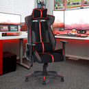 Gaming Chair Racing Office Ergonomic Computer PC Adjustable Swivel Chair with Fully Reclining Back in Red LeatherSoft - Supfirm