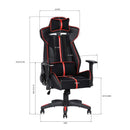 Gaming Chair Racing Office Ergonomic Computer PC Adjustable Swivel Chair with Fully Reclining Back in Red LeatherSoft - Supfirm