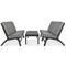 GO 4-Piece V-shaped Seats set, Acacia Solid Wood Outdoor Sofa, Garden Furniture, Outdoor seating, Black And Gray - Supfirm