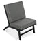 GO 4-Piece V-shaped Seats set, Acacia Solid Wood Outdoor Sofa, Garden Furniture, Outdoor seating, Black And Gray - Supfirm