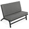 GO 4-Piece V-shaped Seats set, Acacia Solid Wood Outdoor Sofa, Garden Furniture, Outdoor seating, Black And Gray - Supfirm