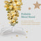 Supfirm GO 6 FT Upside Down Christmas Tree with White Flocking, 360 LED Warm Lights X-mas and 8 Golden Star Decorations - Supfirm