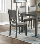 Gray Color Dining Room Furniture Unique Modern 6pc Set Dining Table 4x Side Chairs and A Bench Solid wood Rubberwood and veneers - Supfirm