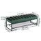 Green Velvet Channel Tufted Ottoman Bench Accent Upholstered Bendroom End of Bed Bench with Storage Shelf (Green) - Supfirm