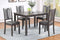 Grey Finish Dinette 5pc Set Kitchen Breakfast Dining Table w wooden Top Upholstered Cushion Chairs Dining room Furniture - Supfirm