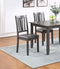 Grey Finish Dinette 5pc Set Kitchen Breakfast Dining Table w wooden Top Upholstered Cushion Chairs Dining room Furniture - Supfirm